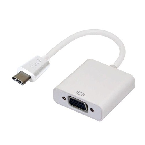 ASTROTEK Thunderbolt USB 3.1 Type C USB-C to VGA Adapter Converter Male to Female for Apple Macbook Chromebook Pixel White