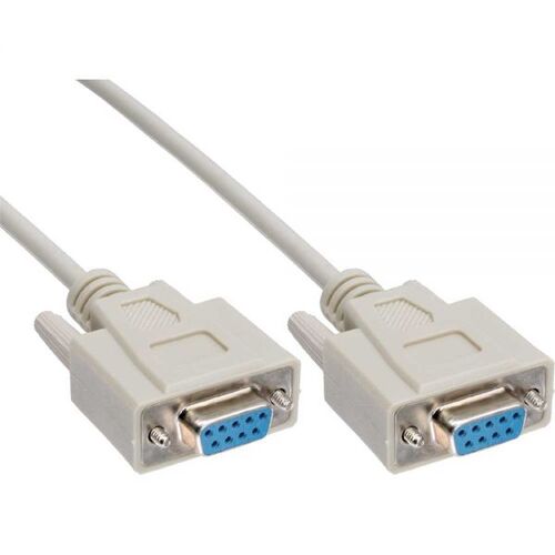 ASTROTEK 3m Serial RS232 Null Modem Cable - DB9 Female to Female 7C 30AWG-Cu Molded Type Wired crossover for data transfer between 2 DTE devices LS