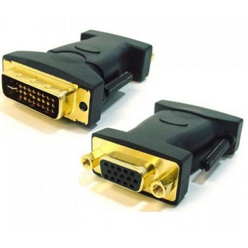 ASTROTEK DVI to VGA Adapter Converter 24+5 pins Male to 15 pins Female Gold Plated