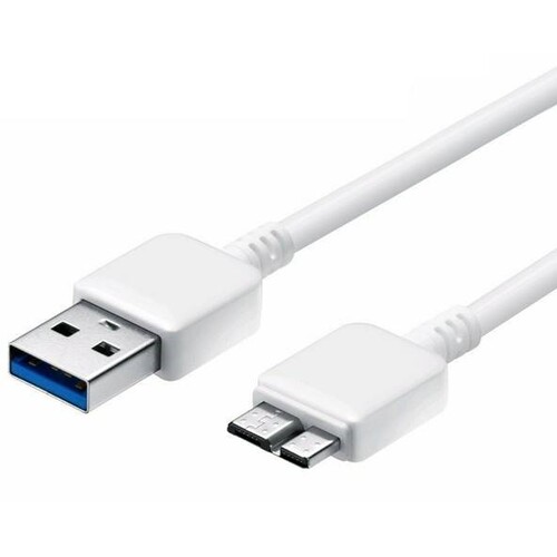 ASTROTEK Data Charging Cable 1m - USB 2.0 Type A Male to Micro B for Galaxy S6/Note/Tablet Nickle Plated White PVC Jacket