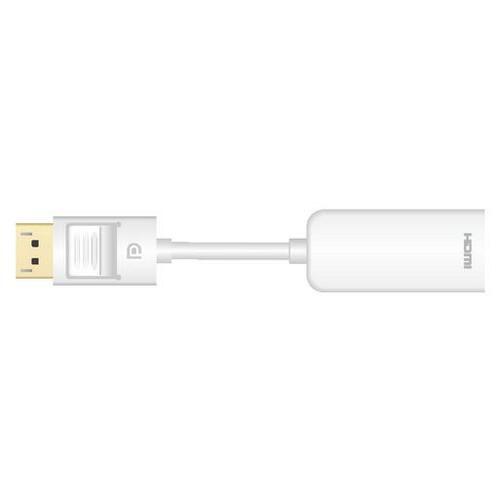8WARE DisplayPort DP to HDMI Male to Female Adapter Cable White