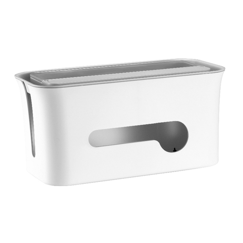 BRATECK Cable Management Box. Material: ABS Dimensions 28.6x13.4x13.7cm-- White