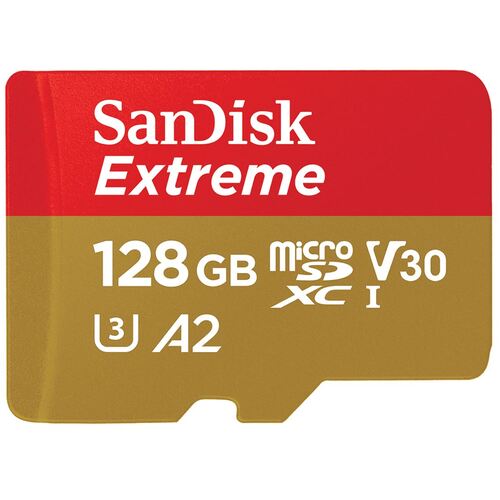 SANDISK 128GB Extreme microSD SDHC SQXAF V30 U3 C10 A1 UHS-1 160MB/s R 90MB/s W 4x6 SD Adaptor Android Smartphone Action Camera Drones