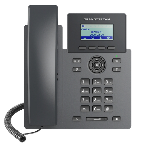 GRANDSTREAM GRP2601P 2 Line IP Phone, 2 SIP Accounts, 132x48 Screen, HD Audio, Powerable Via POE