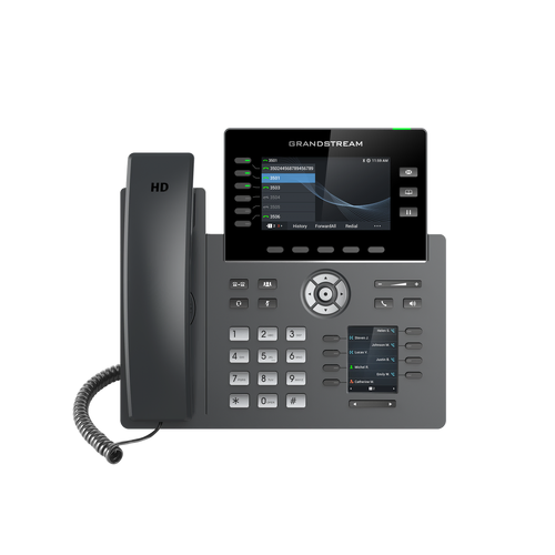 GRANDSTREAM GRP2616 6 Line IP Phone, 6 SIP Accounts, 480x272 Colour Screen, HD Audio, Integrated Bluetooth+WiFi, Powerable Via POE