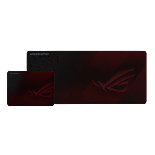 ASUS ROG SCABBARD II Gaming Mouse Pad, Medium 360x260mm + Extended 900x400mm Size, Water/Oil/Dust Respellent, Anti-Fray, Soft Cloth With Rubber Base