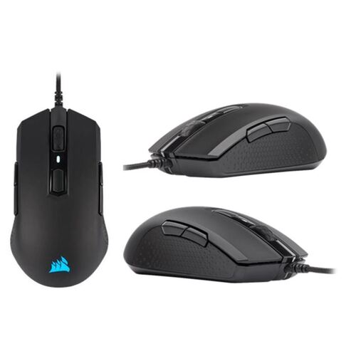 Corsair M55 RGB PRO Ambidextrous Multi-Grip Gaming Black Mouse, 200-12,400 DPI, ICUE Software. s