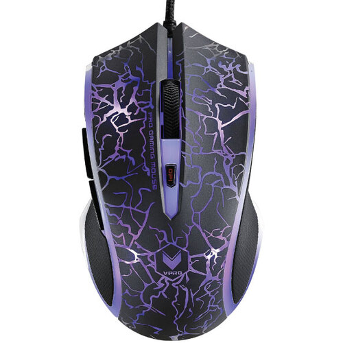 RAPOO V20S LED Optical Gaming Mouse Lighting Black - Upto3000dpi 16m Colour 5 Programmable Buttons