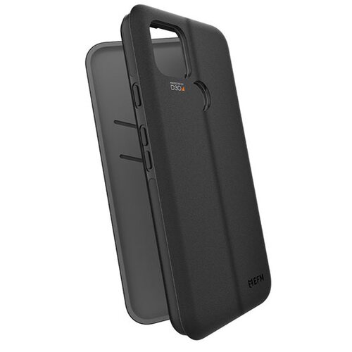 FORCE TECHNOLOGY Miami Wallet Case for Google Pixel 5 - Black EFCMIGE867SMB, 2.4m Military Standard Drop Tested, Convenient and secure Card pockets, S