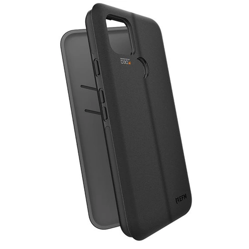 FORCE TECHNOLOGY Miami Wallet Case for Google Pixel 5 - Black EFCMIGE867SMB, 2.4m Military Standard Drop Tested, Convenient and secure Card pockets, S