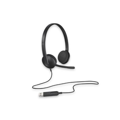 Logitech H340 Plug-and-Play USB headset with Noise Cancelling Microphone Comfort Design fro Windows Mac Chrome