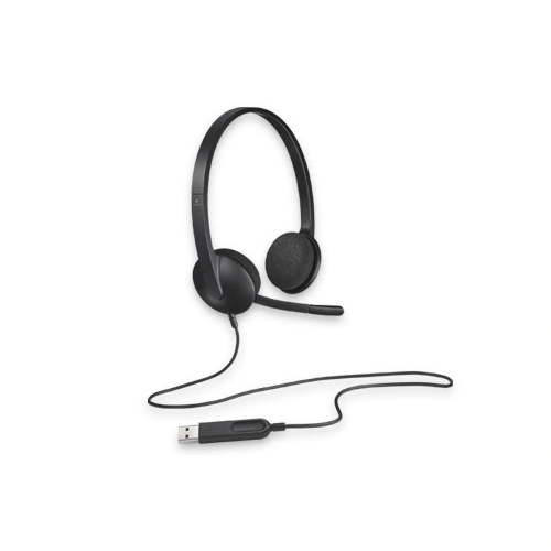 Logitech H340 Plug-and-Play USB headset with Noise Cancelling Microphone Comfort Design fro Windows Mac Chrome