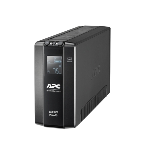 APC Back UPS Pro BR 650VA, 6 Outlets, AVR, LCD Interface, High Performance Computer and Electronics UPS for Premium Power Protection