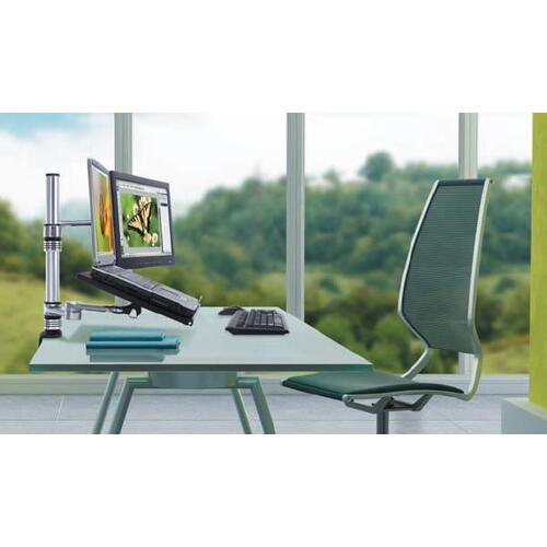 Atdec AF-AT-P with notebook tray - 525mm long pole with 422mm articulated arm. Max load: 8kg, VESA 100x100 - VISIDEC Focus Notebook Accessory Kit