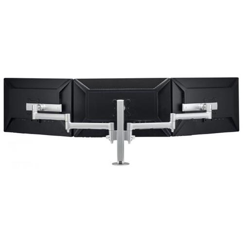 Atdec AWMS-3-137S4 Silver F-Clamp - Triple monitor arms on 400mm post with sliders