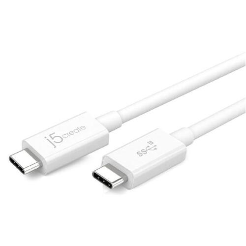 J5create JUCX01 USB-C 3.1 to USB-C 70cm Coaxial cable Speeds up to 10 Gbps SuperSpeed+ &amp 20V/5A 100W power delivery