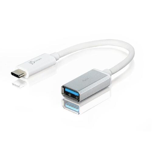 J5create JUCX05 USB-C 3.1 Male Type-C to USB-A Type-A Female Adapter - Convert or connect USB-C to USB-A accessories