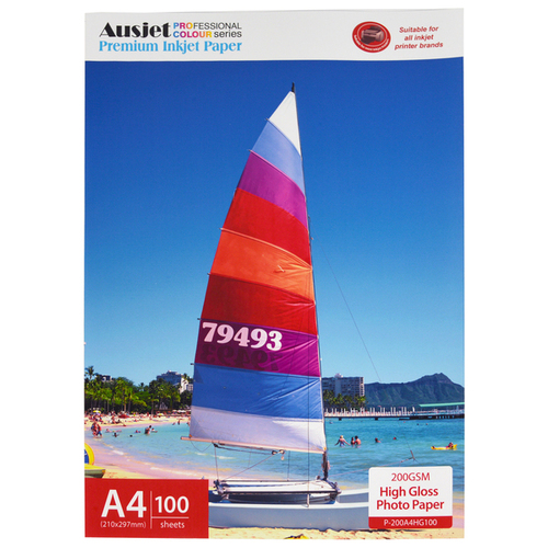 200gsm A4 High Gloss Photo Paper (100 Sheets)