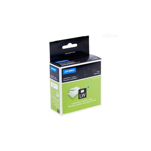 DYMO RETURN ADDRESS - PAPER/WHITE 25mm x 54mm 1 Roll/Box 500 Labels/Roll (SD11352)