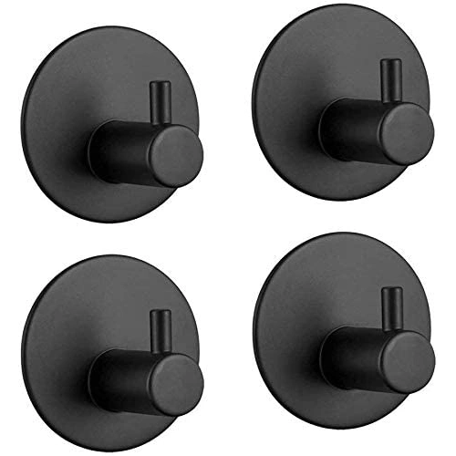 4 Pack Stainless Steel self-Adhesive Wall Hook for Bathroom and Kitchen