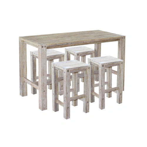 Sturdy bar table and bar stools (WHITE)