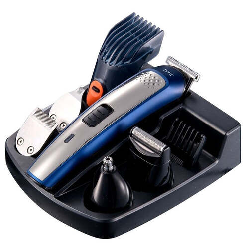 HTC Hair Clipper Beard Trimmer Electric Shaver Nose Haircut Grooming Kit Set
