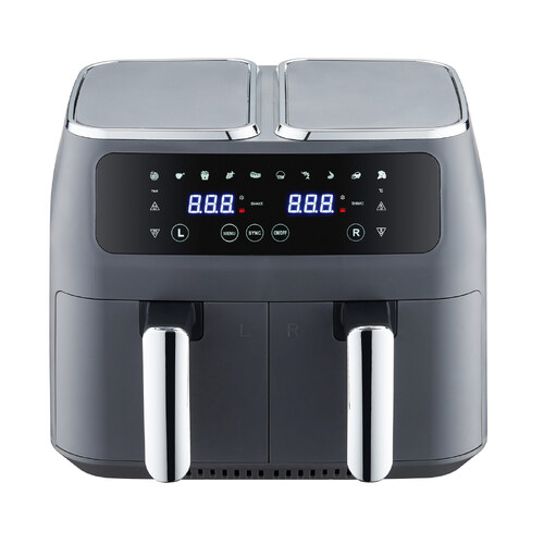 8L Dual Zone Digital Air Fryer with 200C, 10 Cooking Programs
