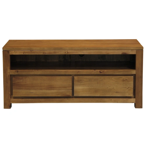 Amsterdam 2 Drawer Entertainment Unit (Light Pecan)