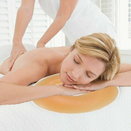 Soft Silicone Face Pillow SPA Gel Face Pad Rest Massage Pillow Cradle Cushion Orange