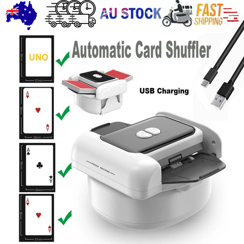 2 Deck Automatic Card Shuffler Board Game Poker Playing Cards Shuffling Machine