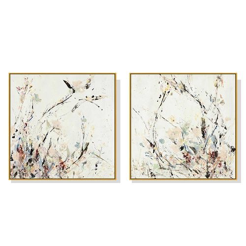 40cmx40cm Afternoon Walk 2 Sets Gold Frame Canvas Wall Art 