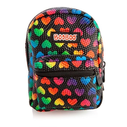 Black Rainbow Hearts Mini Backpack