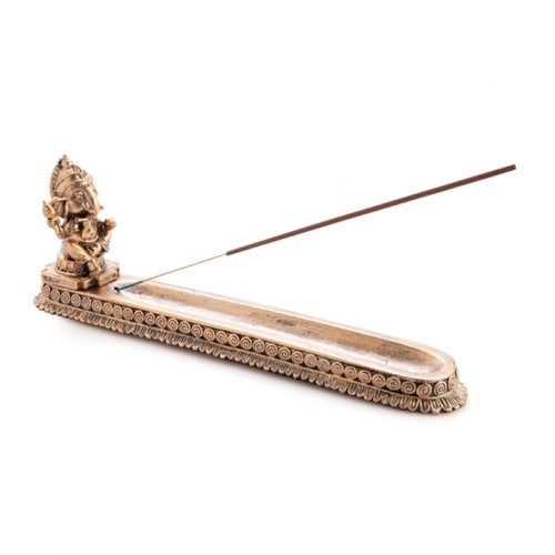 Gold Ganesha Incense Burner