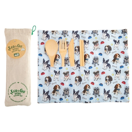 Dogs Eco-to-Go Bamboo Cutlery Set