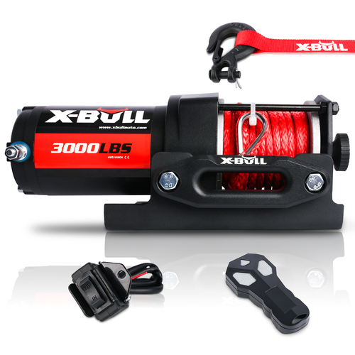 Electric Winch 12V Wireless 3000lbs/1360kg Synthetic Rope BOAT ATV 4WD