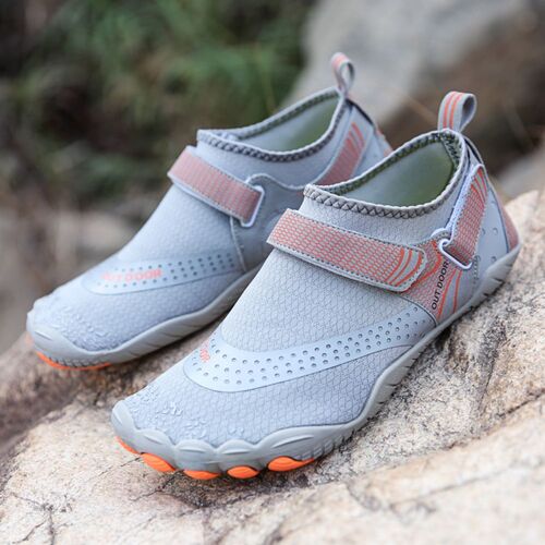 Men Women Water Shoes Barefoot Quick Dry Aqua Sports Shoes - Grey Size EU45 = US10