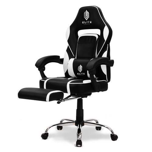 OVERDRIVE Gaming Chair Racing Computer PC Seat Office Reclining Footrest Black