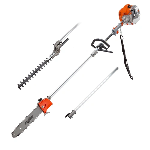 62CC Long Reach Pole Chainsaw Hedge Trimmer Pruner Chain Saw Cutter Multi Tool