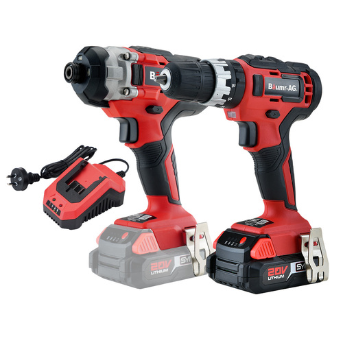 BAUMR-AG 20V Cordless Drill and Impact Driver Combo Kit w/ SYNC Battery & Charger