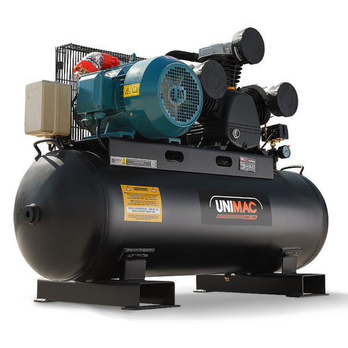 UNIMAC 150L 7.5kW Electric Air Compressor Tank 115PSI Industrial Air Conditioning 3 Phase