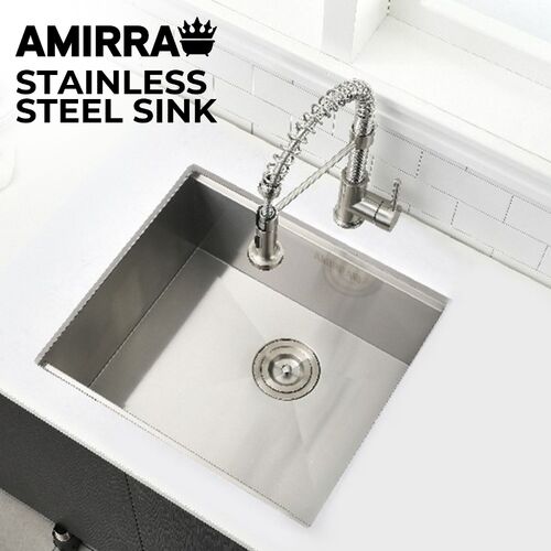 Kitchen Stainless Steel Sink 440mm x 440mm Smooth coated Silver