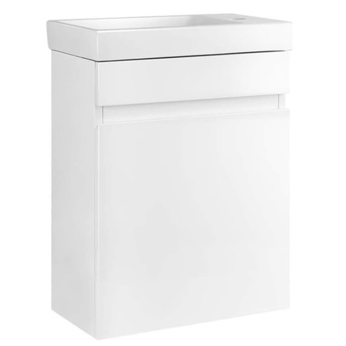 Slim Bathroom Vanity Cabinet with Basin Bowl (White) AMR-BVC-100-YDMY