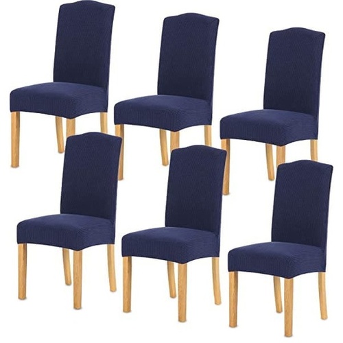 6pcs Dining Chair Slipcovers/ Protective Covers (Navy Blue) GO-DCS-107-RDT