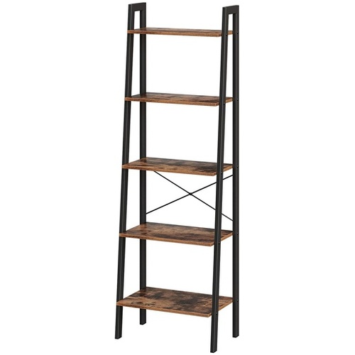 VASAGLE Ladder Shelf 5-Tier Rustic Brown LLS45X