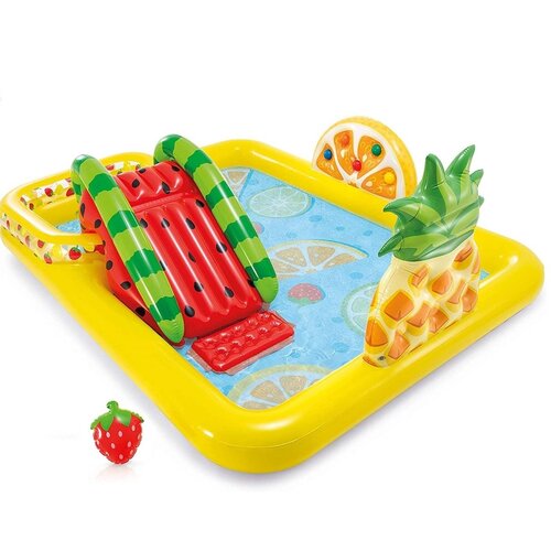 INTEX Fun'N Fruity Inflatable Play Centre Paddling Pool & Water Slide  57158EP