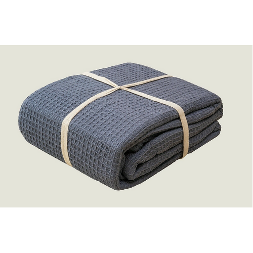 Cotton Woven Waffle Blanket 228 x 228 cm