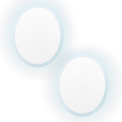 2 Set LED Wall Mirror Round Touch Anti-Fog Makeup Decor Bathroom Vanity 70cm