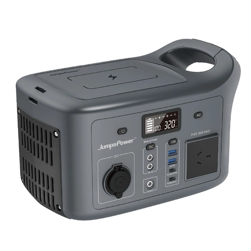 320W Portable Power Station Wireless Battery Charger 307Wh LED Light