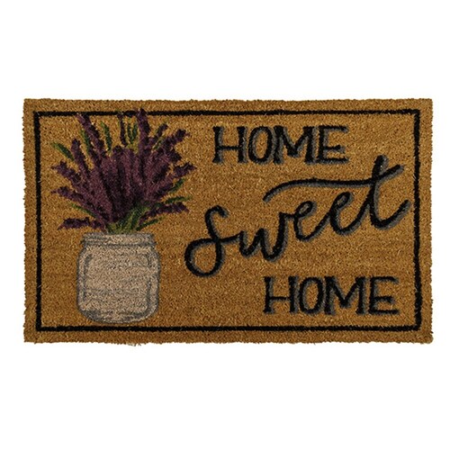 2 x Sweet Home mat Doormat for Front Door Entryway Outdoor Floor mat Cursive Natural Coconut Coir Mat