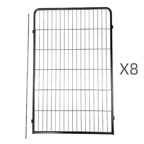 8 Panel 120 cm Heavy Duty Pet Dog Cat Rabbit Exercise Extension Playpen Puppy Rabbit Fence